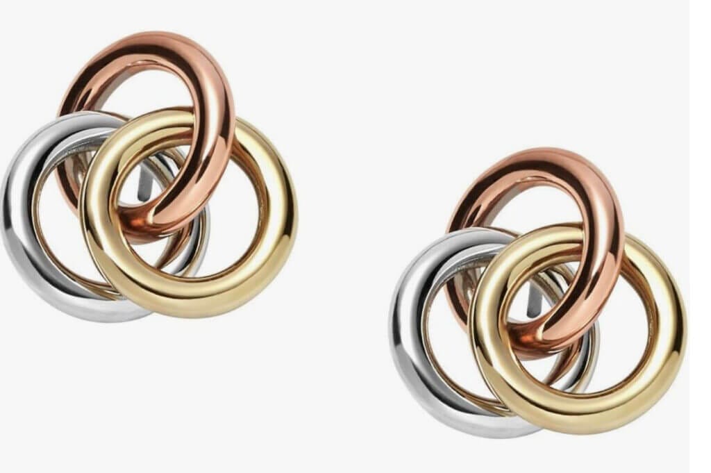 Fossil Tri-Tone Damen Ohrstecker – 29% Rabatt