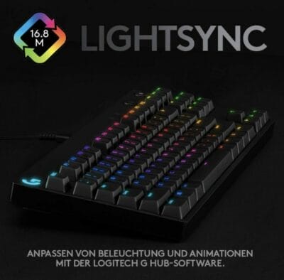 Logitech G PRO TKL: Kompakte Gaming-Tastatur mit RGB, präzisen Schaltern und deutschem Layout.