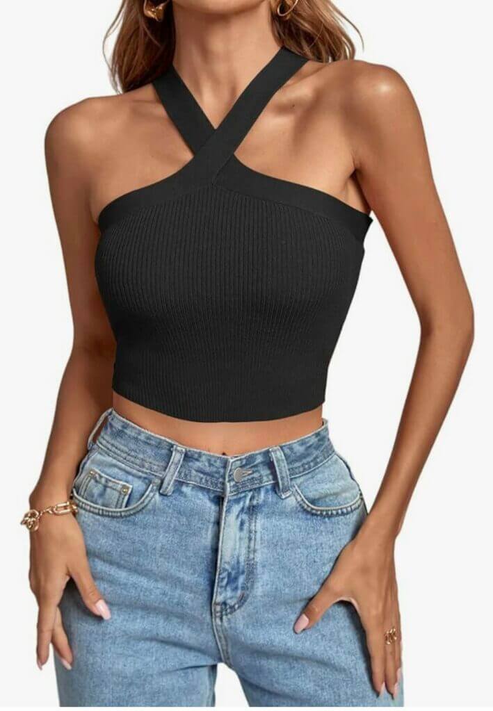 CUPOOD Damen Neckholder Top – 50% Rabatt