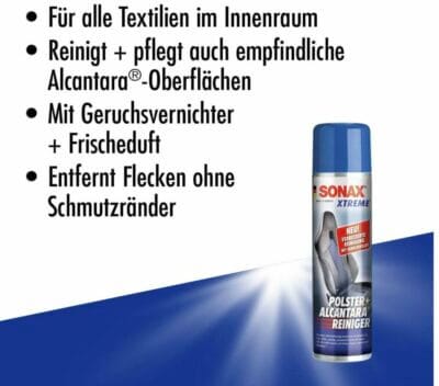 SONAX XTREME Polsterreiniger: Gründlich & schonend für Textilien im Fahrzeuginnenraum. Effektive Reinigungskraft.