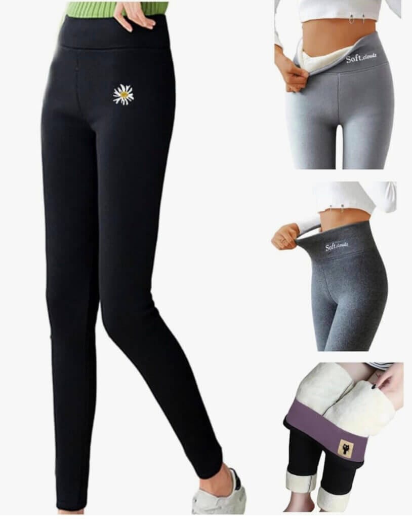 Damen Plüsch Thermoleggings – 48% Rabatt