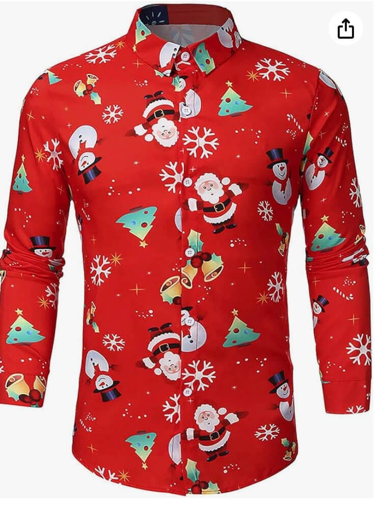 Weihnachtliches Herren Hemd – 40% Rabatt