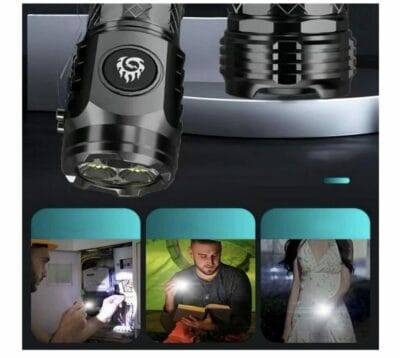 Aufladbare Mini LED Taschenlampe: Extrem hell, wasserdicht, ideal für Outdoor-Abenteuer und Notfälle.