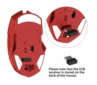 KUIYN Gaming-Maus: Kabellos, 7-farbiges LED-Licht, 2400 DPI. Perfekt für PC, PS4, Xbox. Hol sie dir!