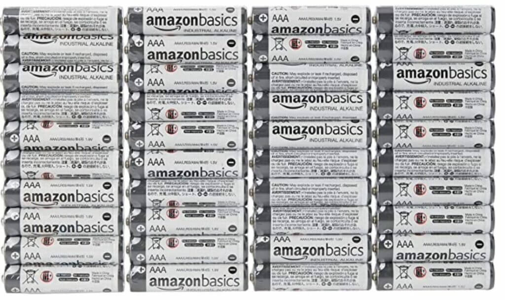 Preis Kracher: Amazon Basics AAA Industrie Alkalibatterien, 40er Pack – 29% Rabatt