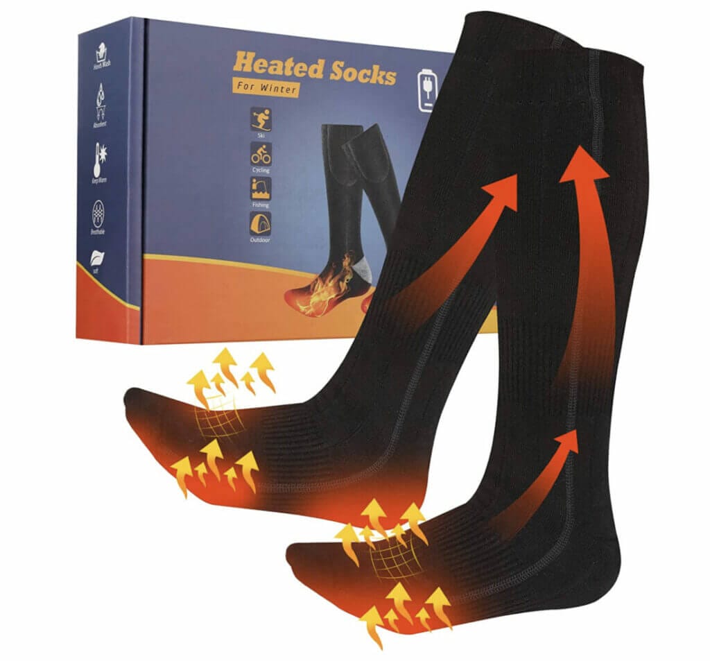 Wiederaufladbare beheizte Socken – 45% Rabatt