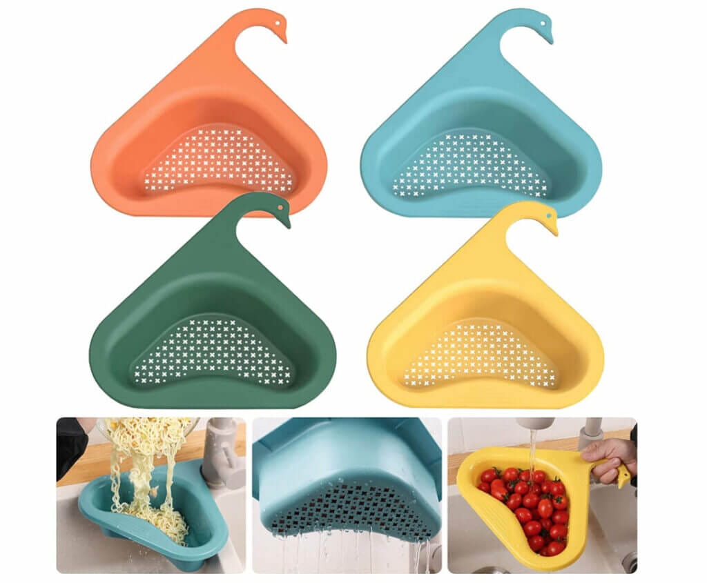 Im praktischen 4er-Set: Spülbecken Abtropfsieb – 50% Rabatt