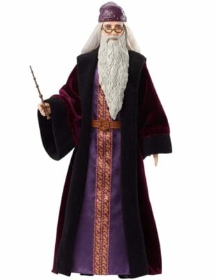Mattel Harry Potter FYM54 Professor Dumbledore Sammlerpuppe ca. 29 cm mit Hogwarts Kleidung und Zauberstab Spielzeug ab 6 Jahren