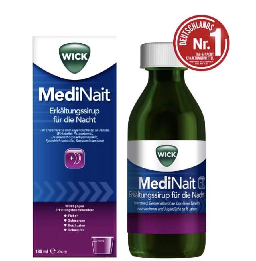 WICK MediNait Erkältungssirup für die Nacht 180 ml – 35% Rabatt