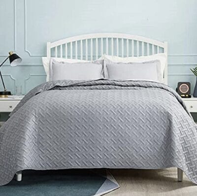 bedsure tagesdecke grau