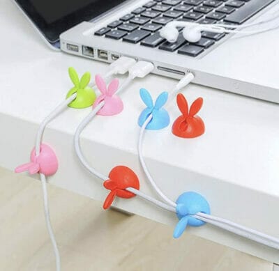 Kabelclips im süßen Design (4 Stück) - 50% Rabatt 4 Clips