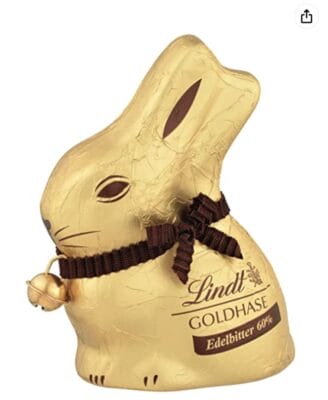 Lindt Goldhase Premium Edelbitter Schokolade zu Ostern 60 Kakaoanteil 8er Pack 8 x 50g