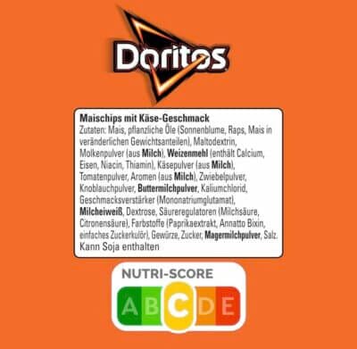 Doritos Nacho Cheese Inhaltsangabe