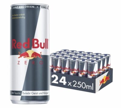 Red Bull Energy Drink Zero - Der Energiekick ohne Zucker und Kalorien. 24er Palette Dosen für langanhaltende Energie.