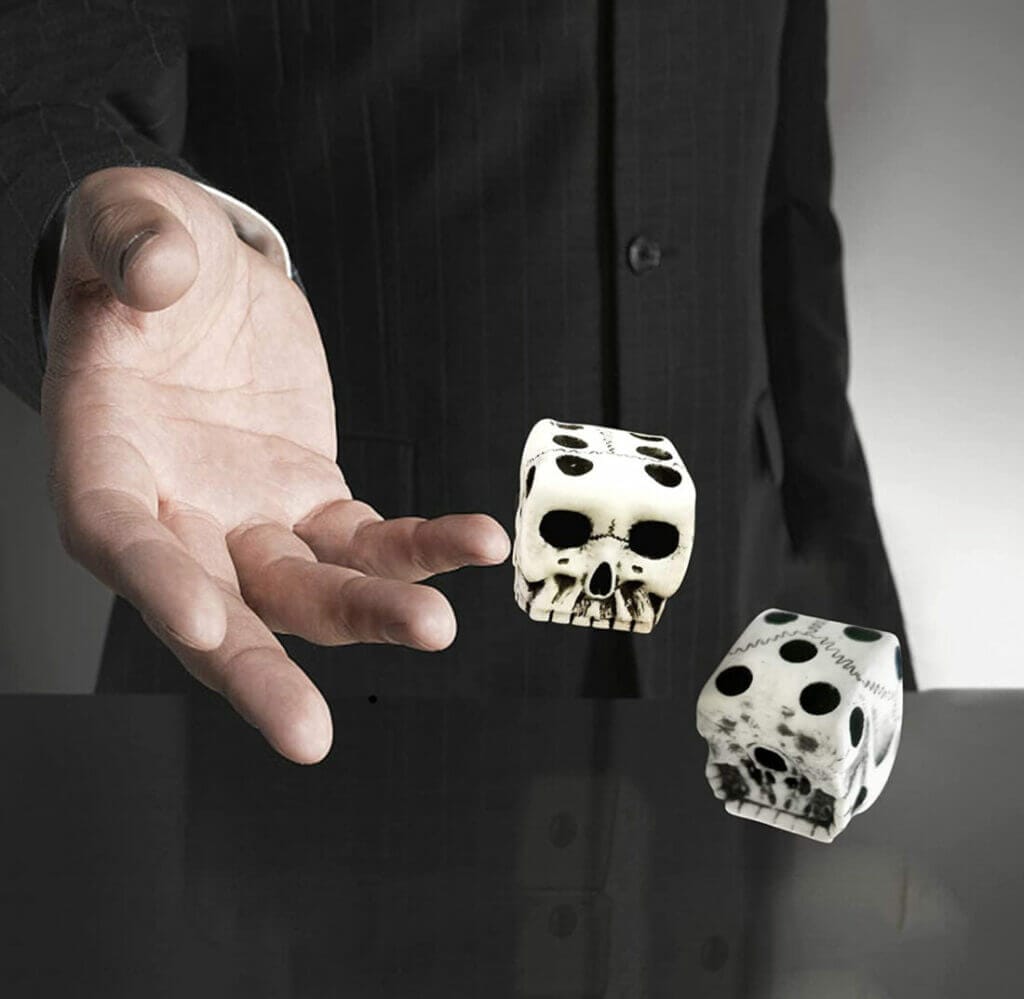 Würfel im Totenkopfschädel-Design – 70% Rabatt