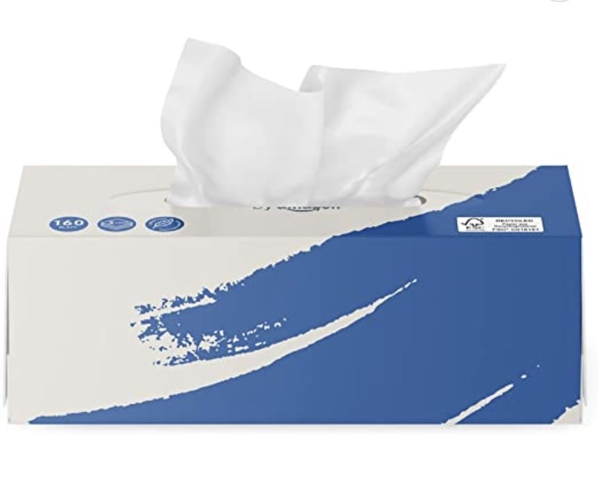 Kosmetiktücher by Amazon  3-lagig – 160 Tücher XL Packung – 1,25 €