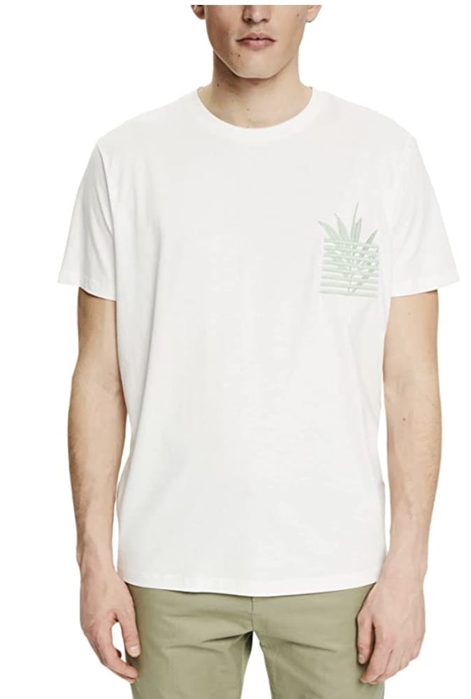 ESPRIT Jersey-T-Shirt mit Stickerei – 50% Rabatt