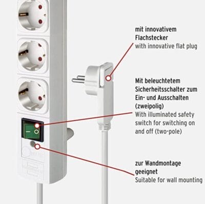Brennenstuhl Sicherheits Steckdosenleiste Merkmale