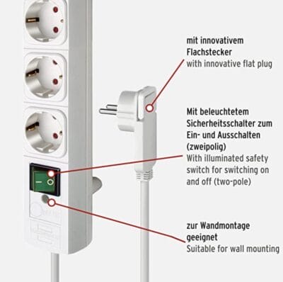 Brennenstuhl Verlängerung Brennenstuhl Sicherheits Steckdosenleiste Merkmale