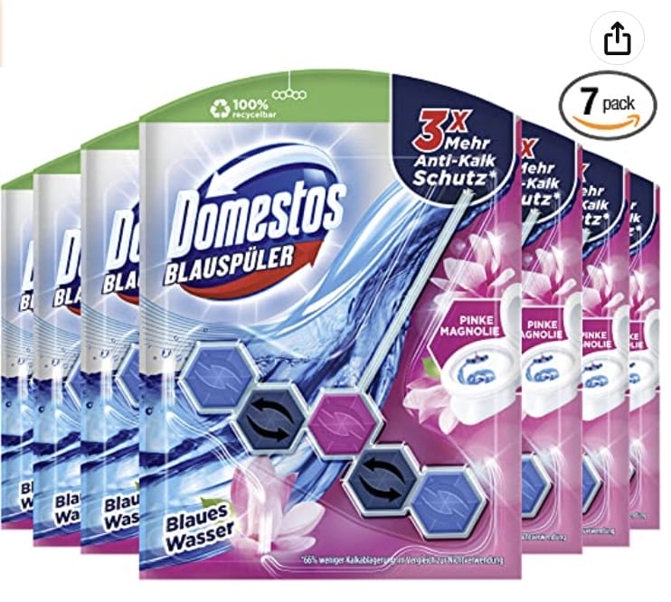 Domestos Active Blue WC-Stein 7 x 53 g – 30% Rabatt