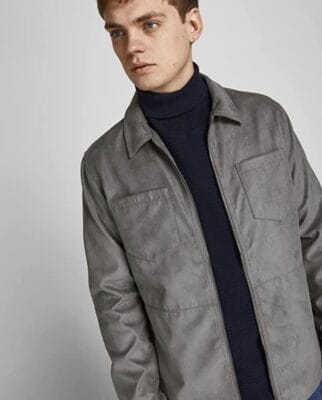 JACK JONES Male Jacke Wildlederimitat Hemdjacke1