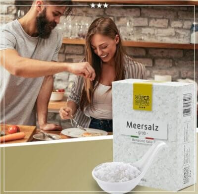 Küper Selection Meersalz: Natürliches grobes Salz für perfekten Geschmack. Ideal zum Würzen und Verfeinern!