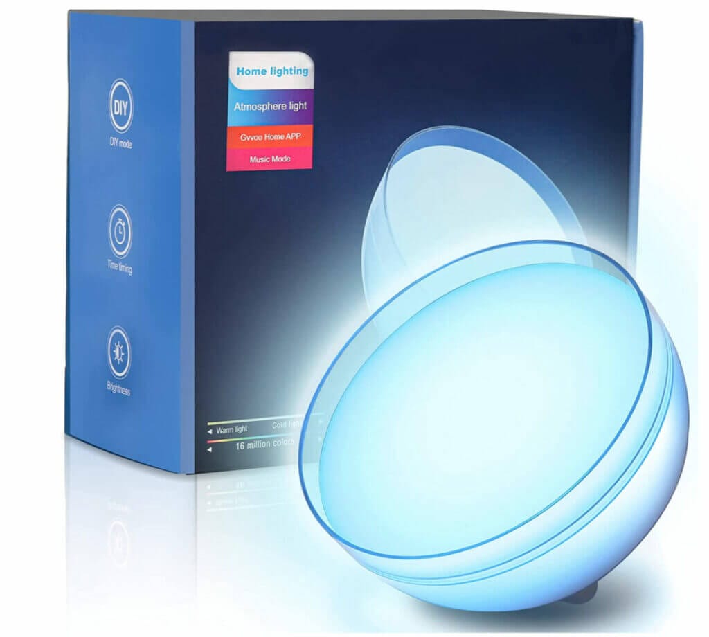 Leuchtet in allen Farben: LED Nachttischlampe – 40% Rabatt