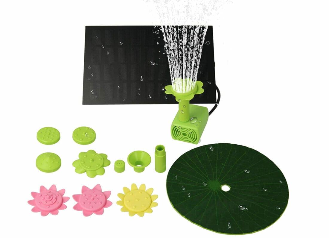 Decdeal Solar Springbrunnen mit verschiedenen Düsen – 50% Rabatt
