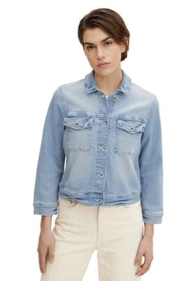 TOM TAILOR Damen Cropped Jeansjacke
