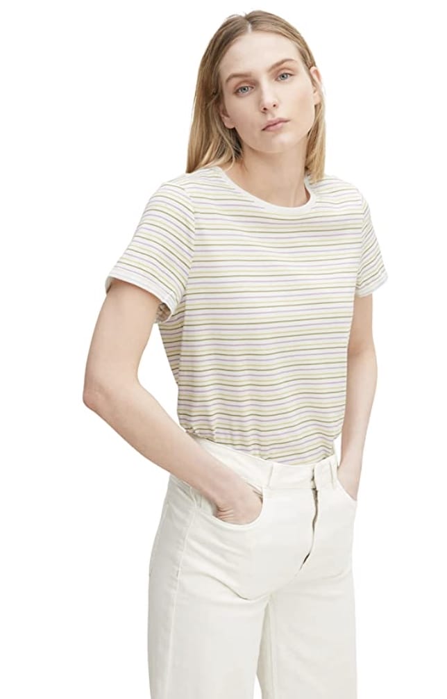 TOM TAILOR Damen T-Shirt  Multicolor – 58% Rabatt
