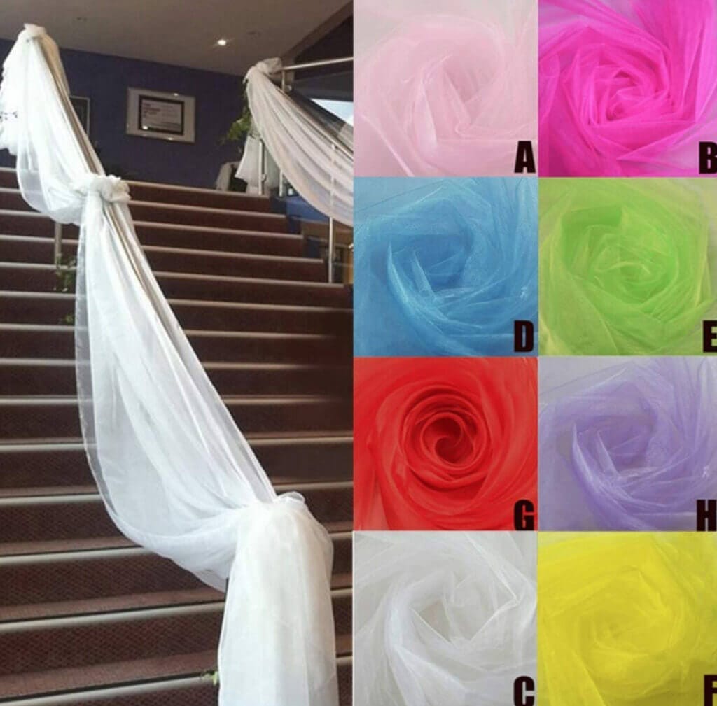 Dekorativer Tüllstoff – 70% Rabatt