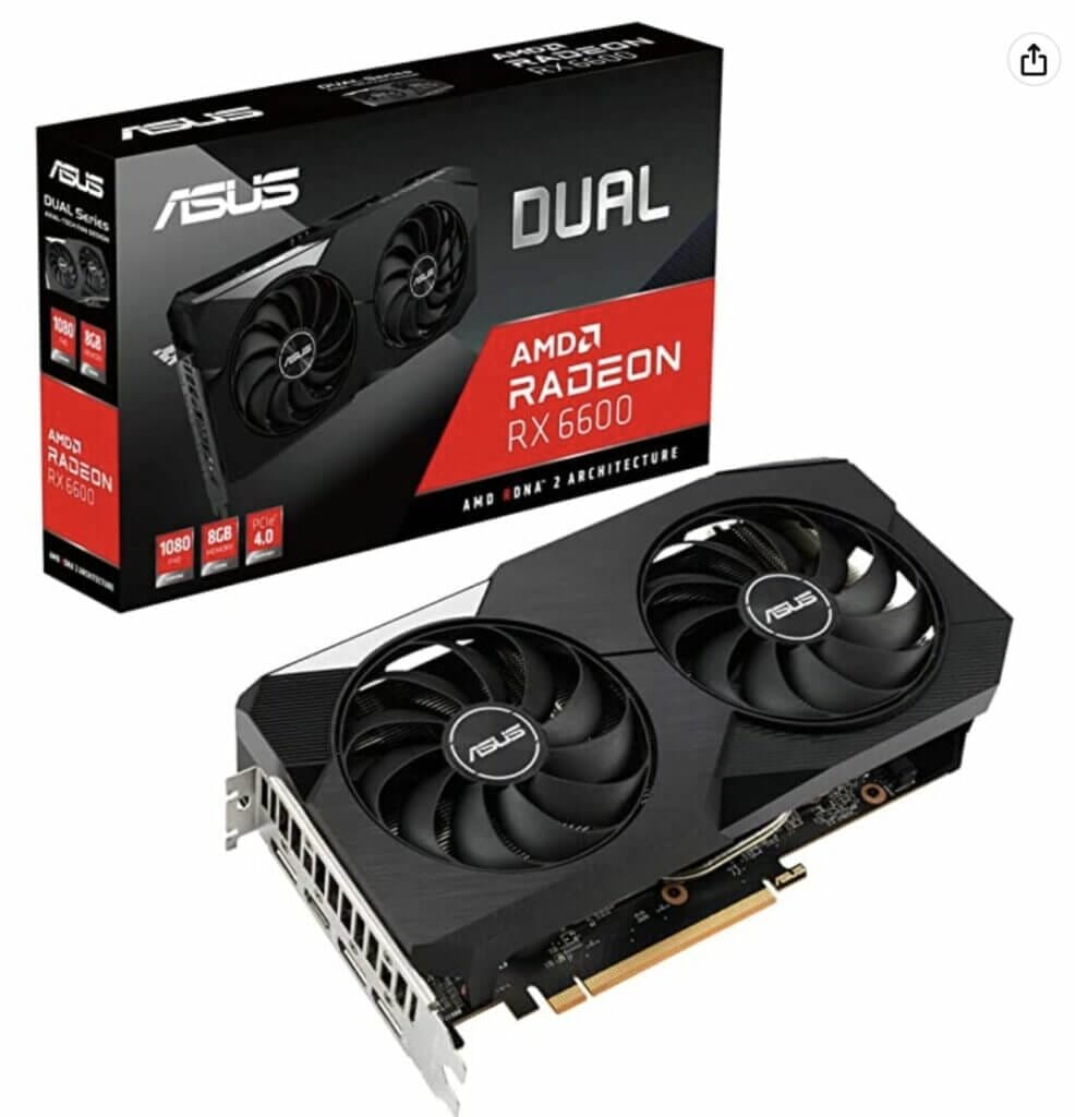 ASUS Dual AMD Radeon RX6600 8G Gaming Grafikkarte – 35% Rabatt