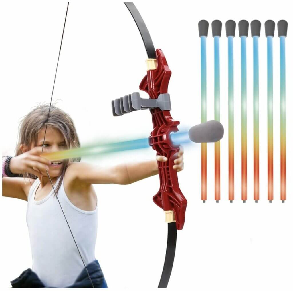 O WOWZON Bogen & Pfeil Set mit 8 LED-Blitzlichter Pfeilen – 40% Rabatt