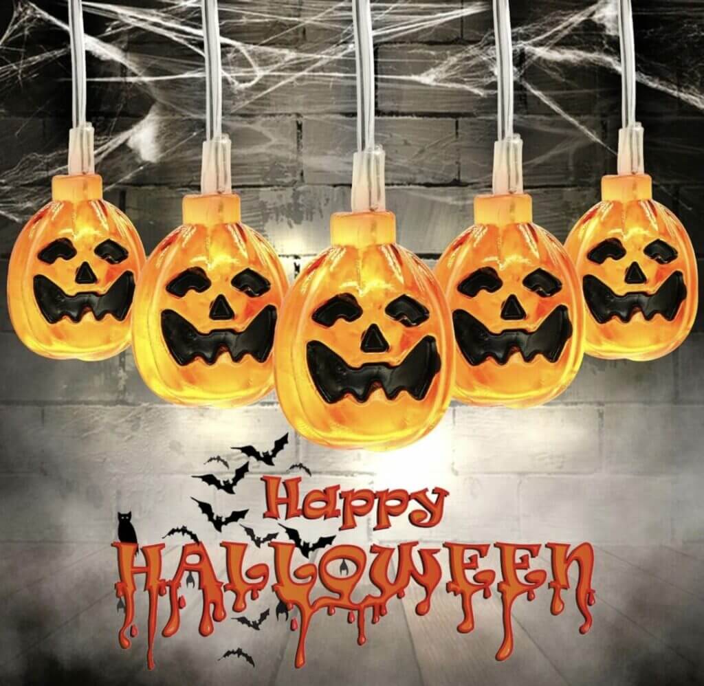Für Halloween: LED Kürbis Lichterkette – 60% Rabatt