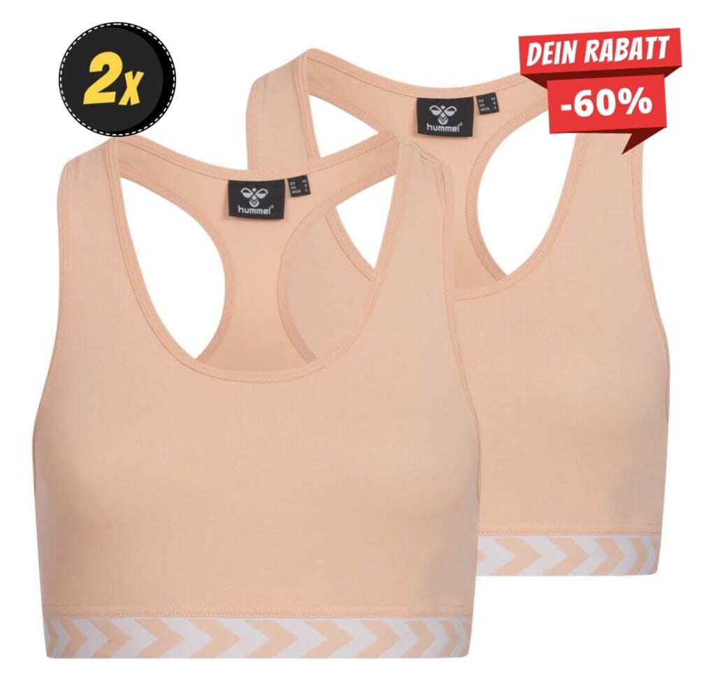 hummel Classic Bee Damen Sport Top 2er-Pack – 60% Rabatt