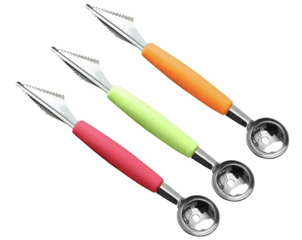 Doppelköpfiger Melonenballer im 3er-Pack – 50% Rabatt