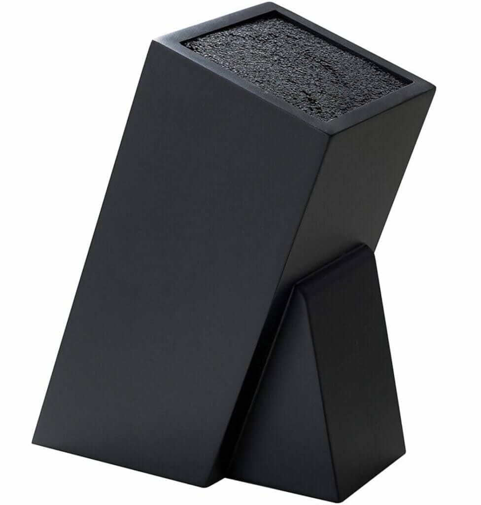 Mack Universal Messerblock im schlichten Holzdesign schwarz lackiert – 50% Rabatt