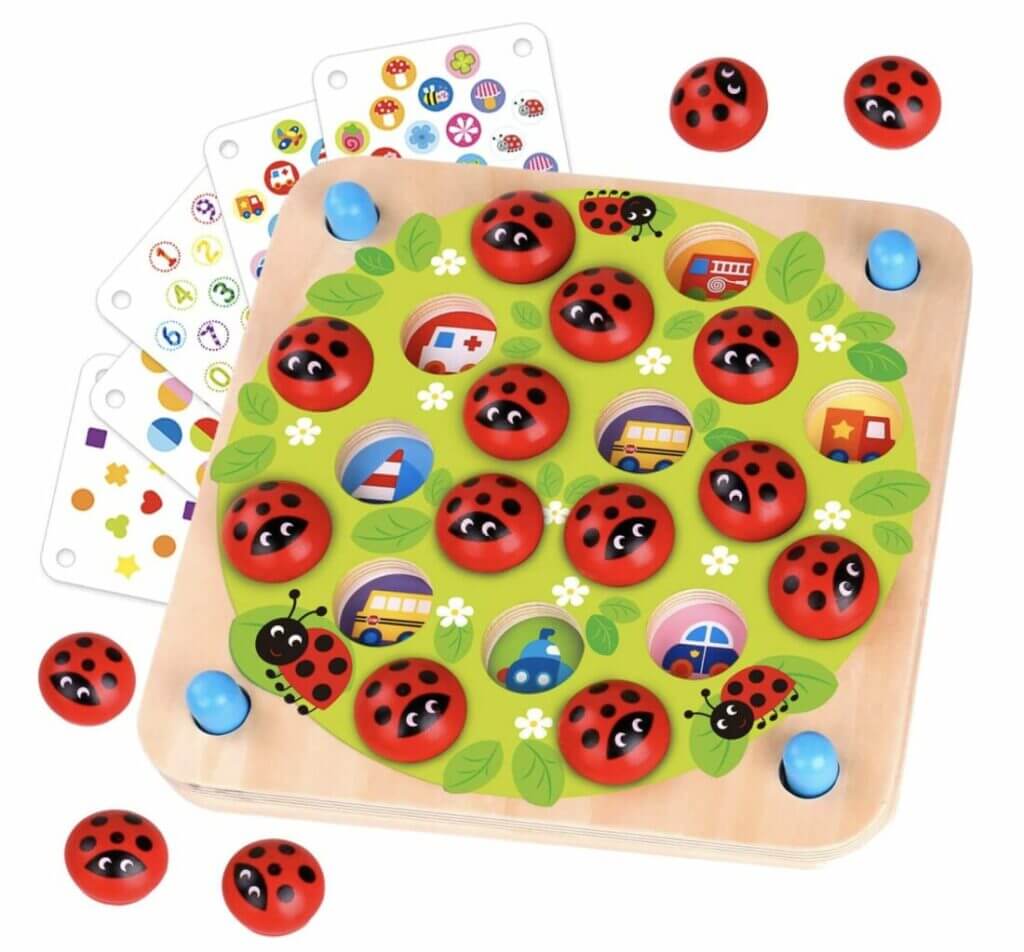 Nene Toys Marienkäfer-Garten – Memory-Spiel aus Holz – 35% Rabatt