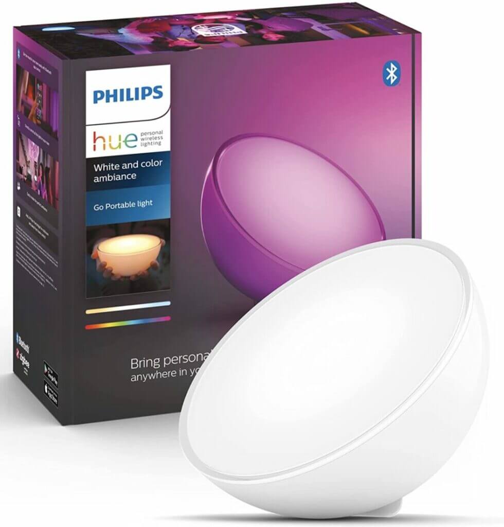 Philips Hue White & Col. Amb. LED Tischleuchte Go, dimmbar, 16 Mio. Farben, steuerbar via App, kompatibel mit Amazon Alexa – 26% Rabatt