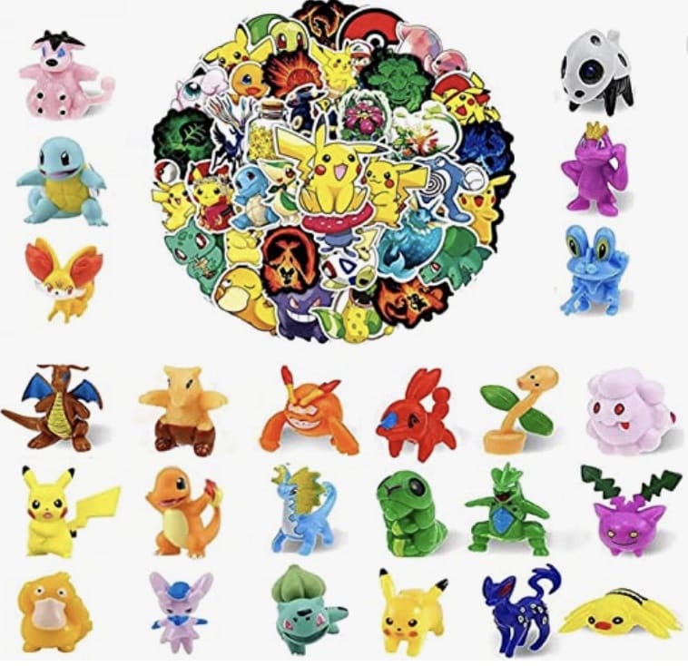 24 Pokémon Minifiguren + 50 Sicker – 50% Rabatt