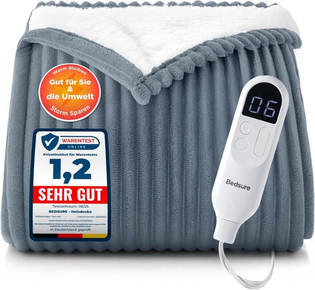 Bedsure schicke elektrische Heizdecke mit Abschaltautomatik – 23% Rabatt