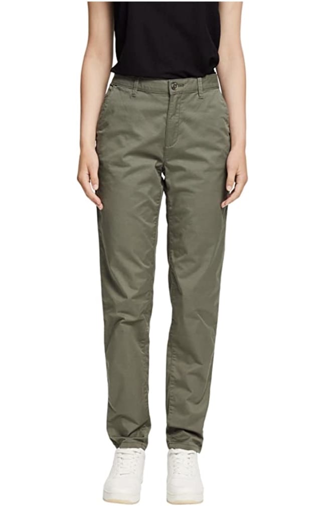 ESPRIT Damen Hose Khaki Green – 60% Rabatt
