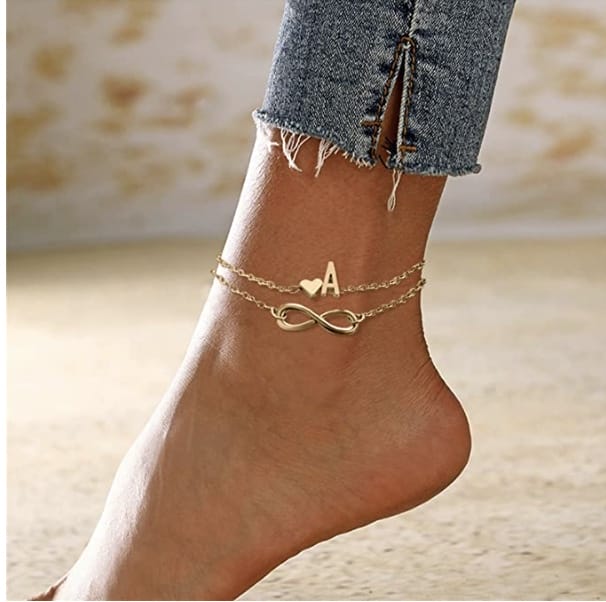 14K Gold Vergoldet Knoten Armband - Personalisiert Mit Buchstaben Für Damen