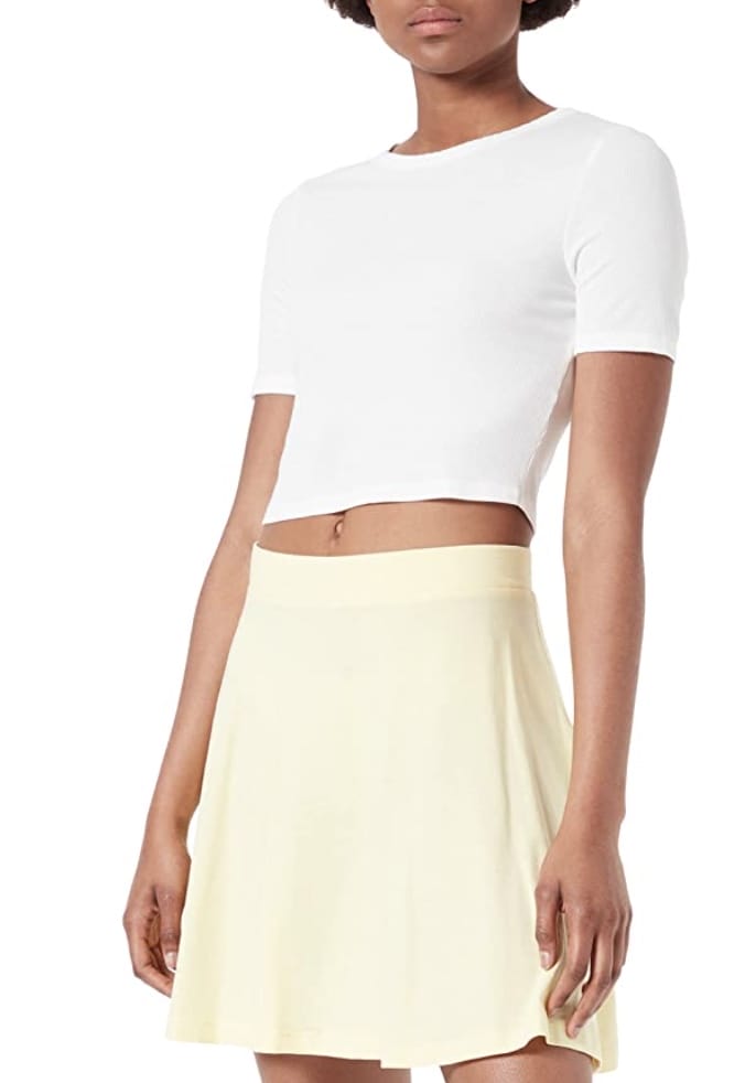 ONLY Damen Onlemra Cropped Top T-Shirt – 63% Rabatt