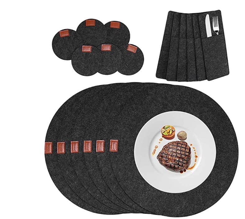 Tischset Rund aus Filz 6er Set – 50% Rabatt