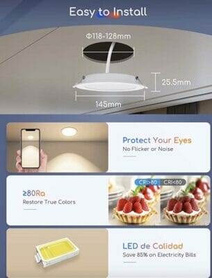 Spart richtig Energie: Aigostar LED Einbaustrahler 2er Set - 50% Rabatt 4 aigostar led 2er set 2