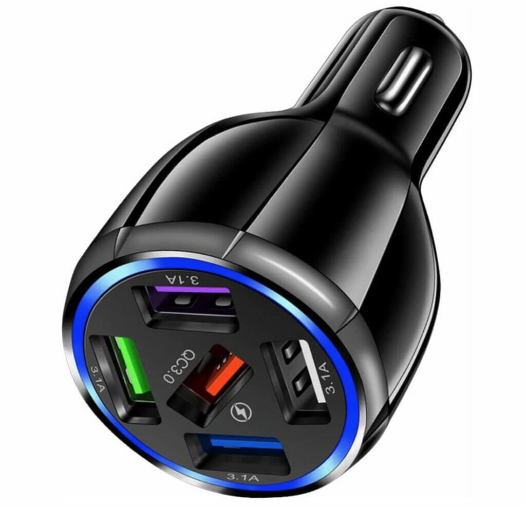Für bis zu 5 Geräte: USB Auto Schnellladegerät – 70% Rabatt
