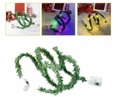 Zum Dekorieren: Lichterkette mit künstlichem Tannengrün - 70% Rabatt 4 deko