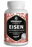 Eisen Kapseln hochdosiert & vegan, 20 mg mit Vital-Formel + Histidin + Vitamine für optimiale Bioverfügbarkeit – 37% Rabatt + 10% Spar-Abo
