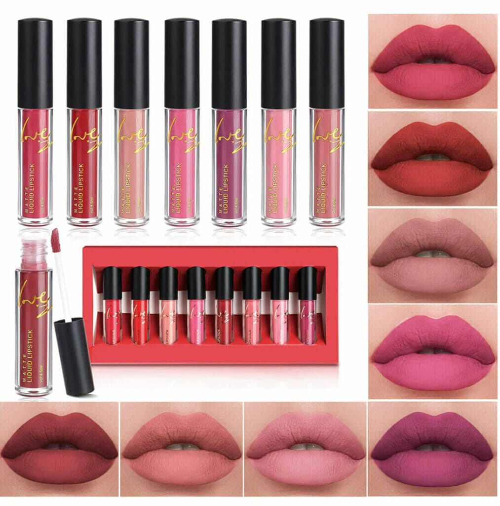 Lipgloss Set mit 8 Farben – 40% Rabatt